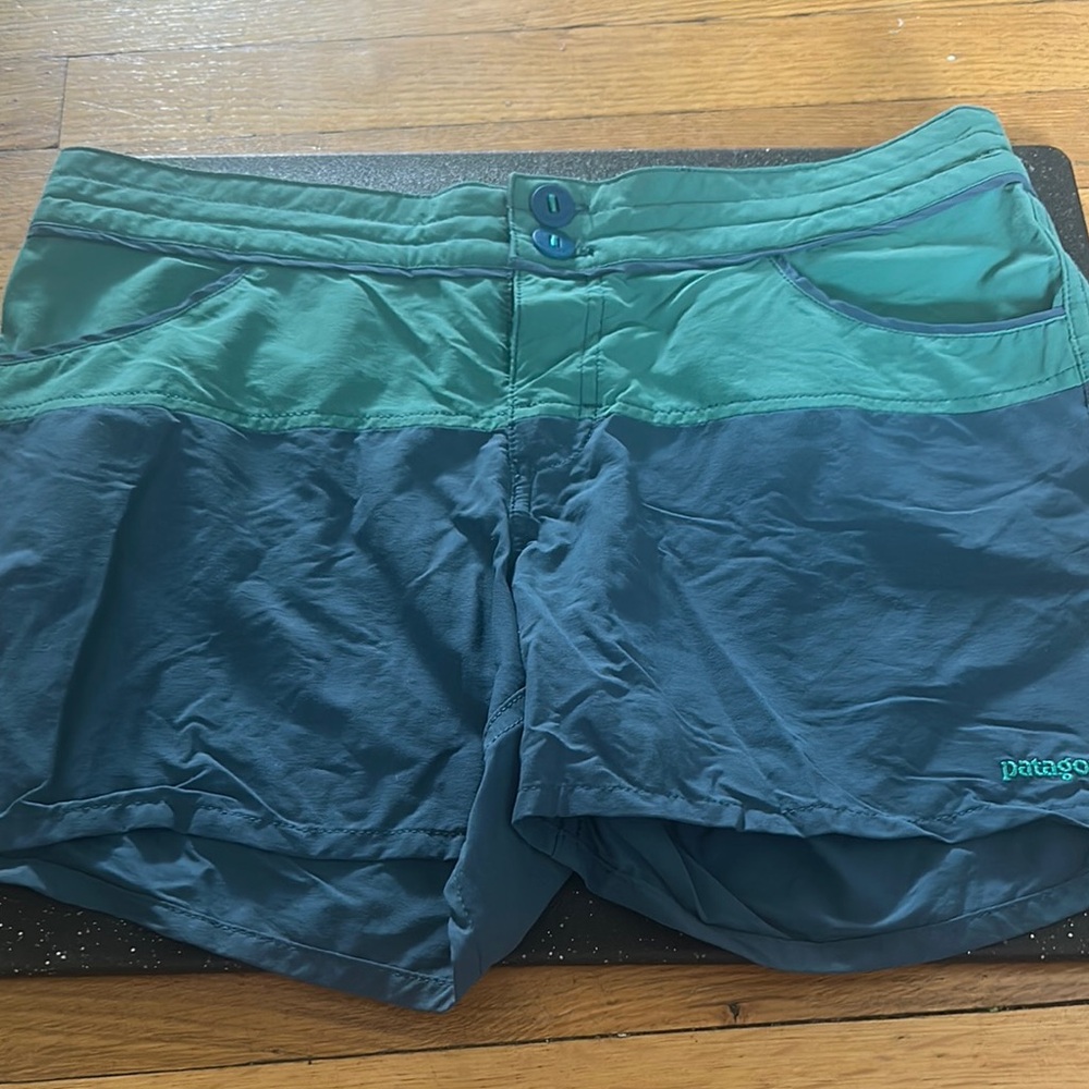Patagonia Dual-Tone Teal and Navy Shorts
